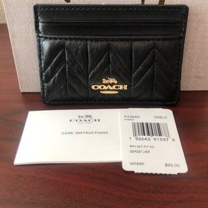 NWT Authentic COACH Card Case with quilting